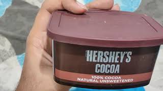 Hersheys cocoa powder 100 natural and healthy full review and details for cake and puddings [upl. by Conrade]