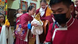 Long Life offering to HH the 104 Gaden Tri Rinpoche Jetsun Lobsang Tenzin Pal Sangpo at Lower Gompa [upl. by Atteuqahs]