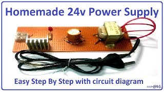 How to make 24v power supply  easy step by step with circuit diagram [upl. by Oihsoy]