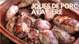 Joues de porc tendres braisées à la bière en cocotte  Römertopf  Recette  229 [upl. by Adnoek343]