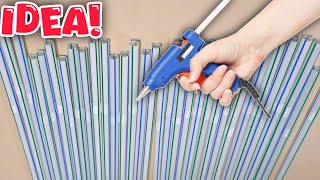 Look at This Amazing Idea with Drinking Straws DIY Craft Idea  Plastic Straw Crafts  Recycling [upl. by Swane]