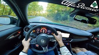 2024 Alfa Romeo Giulia Quadrifoglio  POV Mountain Road Test Drive Exhaust Audio amp Impressions [upl. by Adolphus486]