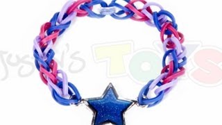 Rainbow Loom  Adding a Double Sided Mood Charm On to a Classic Single Bracelet Tutorial [upl. by Dublin]