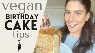 How to make DELICIOUS amp MOIST Vegan Birthday Cake  BEGINNER vegan baking tips for cake without eggs [upl. by Denys826]