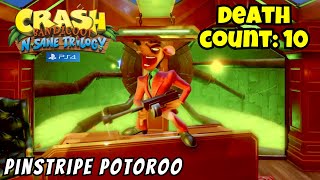 10 Deaths Later… Pinstripe Potoroo Boss Fight in Crash Bandicoot Remastered  Unedited PS4 Gameplay [upl. by Ollecram8]