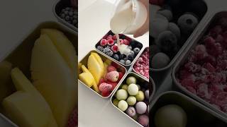 Make frozen fruit with me asmr food asmrfood satisfying fruit yogurt healthyfood lifestyle [upl. by Ewer]