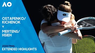 KichenokOstapenko v HsiehMertens Extended Highlights  Australian Open 2024 Final [upl. by Cheshire]