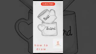 how to draw best friend mug sketch drawing art easydrawing howtodraw [upl. by Kobe]