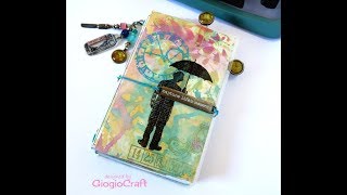 Tutorial Come fare una agenda MIdori e inserti con i Distress Oxide [upl. by Noryak]