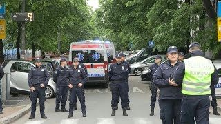 Serbian police cordon off Belgrade school where more than nine shot  AFP [upl. by Harrison386]