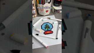 🎄Christmas ￼Pixel art ideas pixelart pixel pixelartideas art drawing artideas christmas [upl. by Edialeda]