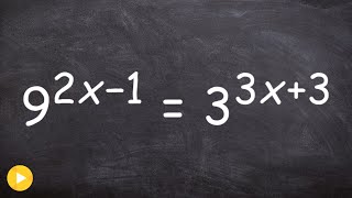 How to solve an exponential equation with two different bases [upl. by Bille]