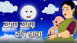 Ai Ai Chand Mama আয় আয় চাঁদ মামা  Bengali Rhymes For Children  ছোটদের কবিতা  InrecoChildren [upl. by Berey]