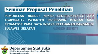 PEMODELAN ROBUST MIXED GEOGRAPHICALLY AND TEMPORALLY WEIGHTED REGRESSION DENGAN MMESTIMATOR [upl. by Emelia995]