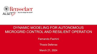 Dyanmic Modeling for Autonomous Microgrid Control and Resilient Operation [upl. by Nitsu409]