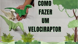 Como fazer um velociraptor de origamiHow to make an origami velociraptordinossaurodinosaur [upl. by Aara374]