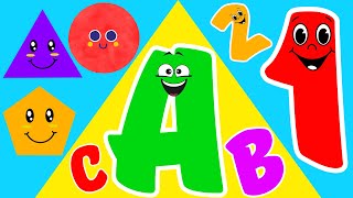 ABC 123 amp Shapes Learning Videos For Preschool  Toddlers Learning For 3 Year Olds  Educational [upl. by Pace]