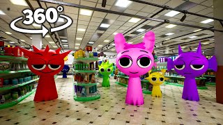 Incredibox Sprunki In Supermarket 360°  4K  VR  360 Video [upl. by Erasmo]