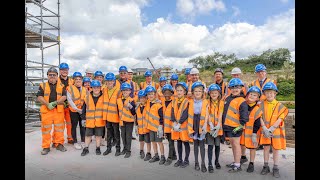 Fulwell Junior School visit the New Wear highlevel Footbridge [upl. by Enilehcim]