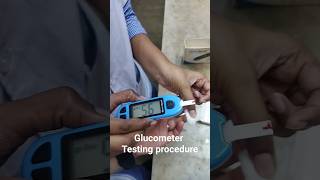 Glucometer testing proceduresugar testing machine how to use shorts shortsfeed nursing viral [upl. by Leigh]