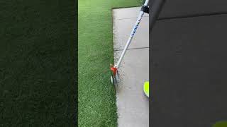 Lawn Edging with the STIHL RGKM Reciprocator Attachment shorts [upl. by Einnad]