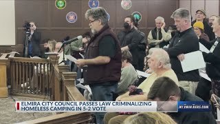 Elmira residents react to new law criminalizing homeless camping [upl. by Suivatco432]