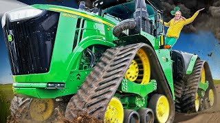 Driving BIG Tractors With Brecky Breck  Farm Machines amp Tractors In The Springtime [upl. by Neelhtak]