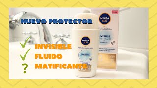 PROTECTOR SOLAR  NIVEA SUN  INVISIBLE DAILY FLUID  FPS 50  RESEÑA [upl. by Hitchcock991]