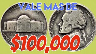 💸💰MUY ESCASA VALIOSA Y RARA 👉MONEDA DE 5 CENTAVOS 💰 1942 JEFFERSON NICKEL COMO IDENTIFICARLA [upl. by Patterson]