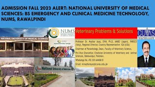 ADMISSION fall 2023 ALERT NUMS BS emergency and clinical medicine technology Rawalpindi [upl. by Ellivnarg]