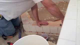 Shower Floor Redo by Mann Tile [upl. by Jumbala]