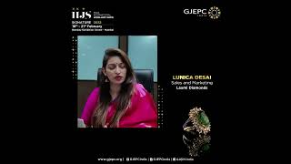 IIJS Signature 2022 Exhibitor Voices Lunica Desai Sales and Marketing Laxmi Diamonds [upl. by Fauman]