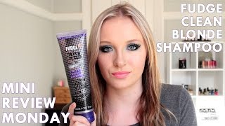 Mini Review Monday  Fudge Clean Blonde Violet Toning Shampoo  How to Use Purple Shampoo [upl. by Chadd265]