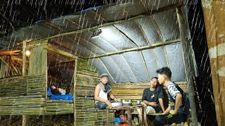 diguyur hujan deras camping di hutan hujan tidur nyenyak sampai pagi relaxing rain sound [upl. by Nidroj]