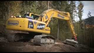 Komatsu HB215LC1 Hybrid Excavator [upl. by Gnous]