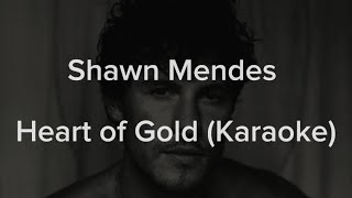 Heart of Gold  Shawn Mendes Karaokeinstrumental Original Key [upl. by Ased]