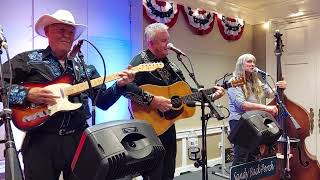 Sandy Back Porch band featuring Sandy Holdeman and Neon Moon line dance [upl. by Abe908]