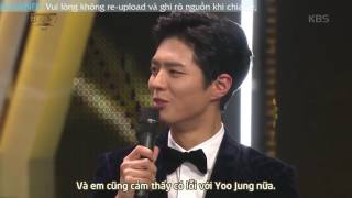 Vietsub 2016 KBS Drama Awards  Top kiss Park Bo Gum cut feat Dong Yeon [upl. by Akiner]