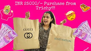 INR 25000 Purchase from Trichy  Shopaholic  Diya Krishna Aswin Ganesh [upl. by Chester]