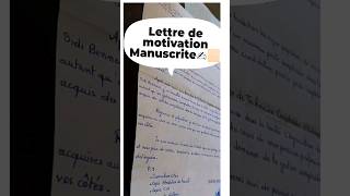 Lettre de motivation Manuscrite shorts tending [upl. by Schwejda]