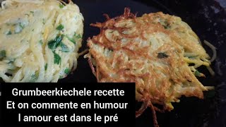 RECETTE grumbeerkiechele  galettes de pomme de terre [upl. by Bethanne]