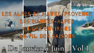 Longue vidéo de paysages des Alpes de HauteProvence et des HautesAlpes partie 1 [upl. by Nawtna]