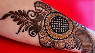 Rajsthani Arabic Mehndi Designs For Karwachauth Full Hand Arabic Mehendi Design Karva chauth Henna [upl. by Sinnal]