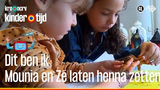 Mounia en Zé laten henna zetten Kindertijd KRONCRV [upl. by Laeira662]