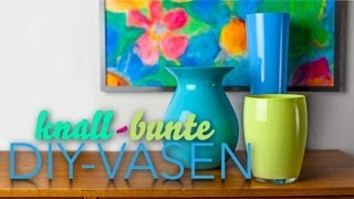 DekoTrend Kunterbunte Vasen selbst gestalten  DIYSunday [upl. by Mastrianni]