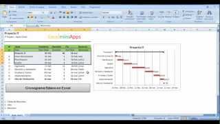 Cronograma Básico en Excel con Recursos Hitos y Tareas de Resumen [upl. by Llerrehs]