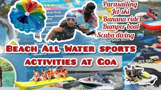 5 Famous watersports activities in Goa  Goa water sports  water ridesgoabeach bhagyashriVlogs [upl. by Germano]