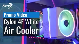 AeroCool Cylon 4F White ARGB Air Cooler  Promo Video [upl. by Mcclelland]