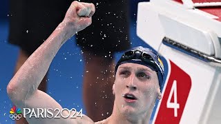 Lukas Maertens reaches to near WORLD RECORD in mens 400m freestyle  Paris Olympics  NBC Sports [upl. by Pruchno]