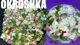 How to use KVASS making traditional OKROSHKA SOUP [upl. by Ialda595]